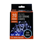  Battery Operated LED String Lights - Indoor / Cool White, 2 metre